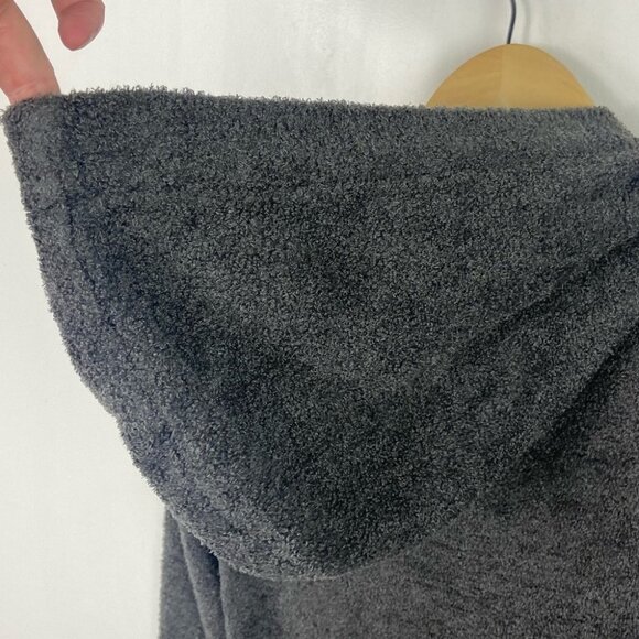 Barefoot Dreams Cozy Fleece Hooded Cardigan Grey Size XS / Small‎ Sweater Knit S - Picture 10 of 12